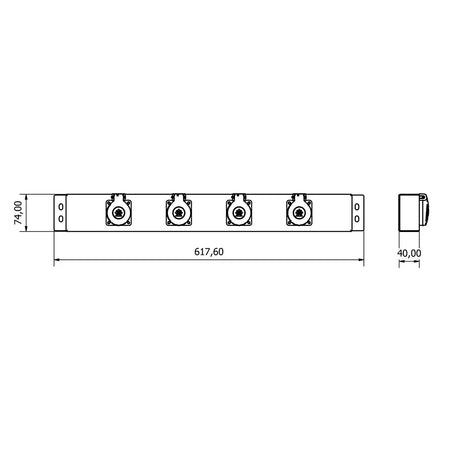 Stekkerdoos 618 x 40 x 74mm EXPERT
