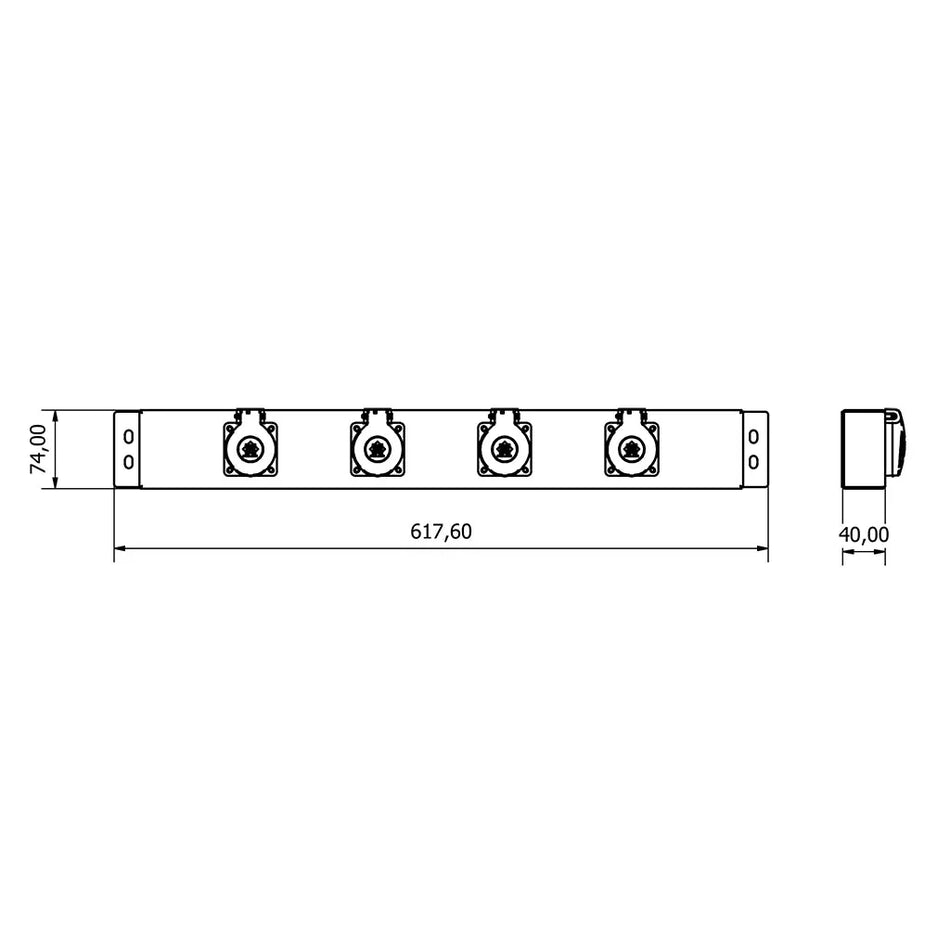 Stekkerdoos 618 x 40 x 74mm EXPERT
