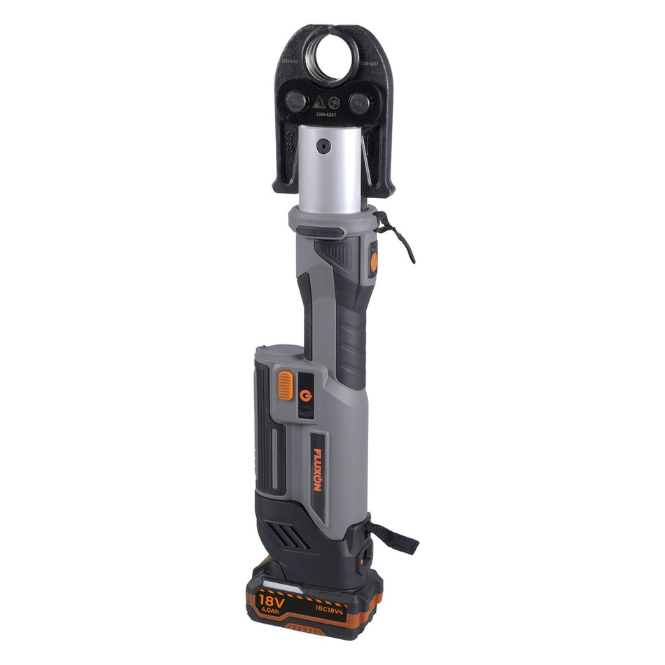 Leidingperstang 32kN incl. 3st. TH-profiel persbekken + 2x 4.0Ah accu - Weldingshop