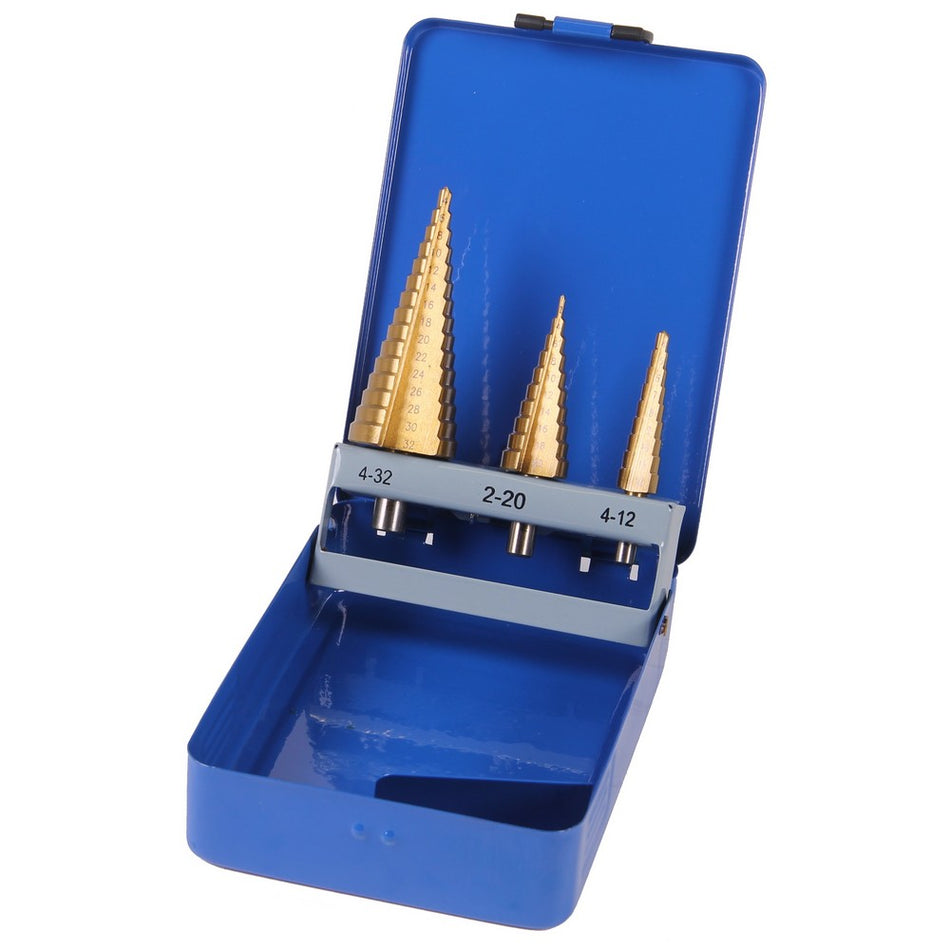 Trapgatborenset HSS M2 titanium gecoat 3 delig - Weldingshop
