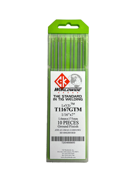 CK Worldwide Tungsten EWG LaYZr™ Chartreuse 1,5% La - Weldingshop