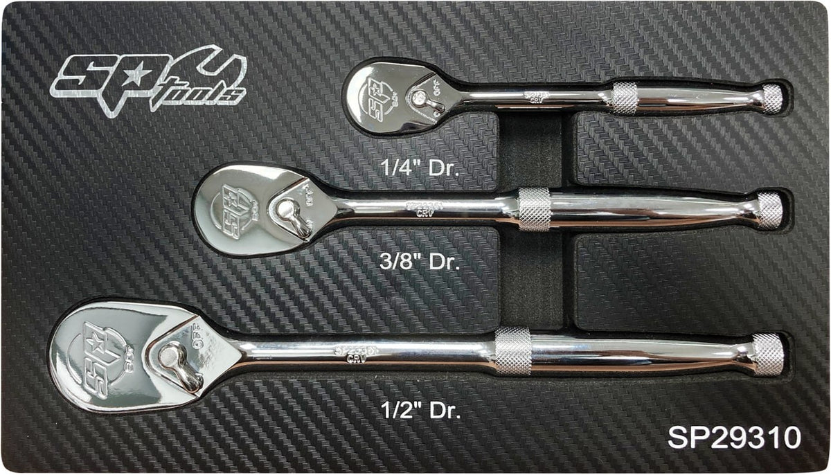 RATEL SET 1/4,3/8,1/2" 90T  AFGEDICHT