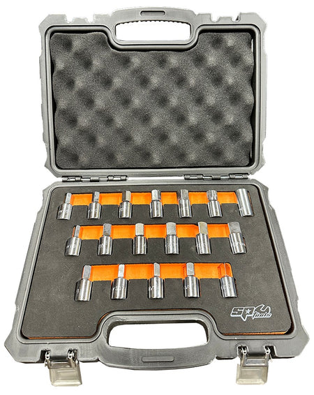 CARTERPLUG DOPPENSET 3/8" -18 STUKS