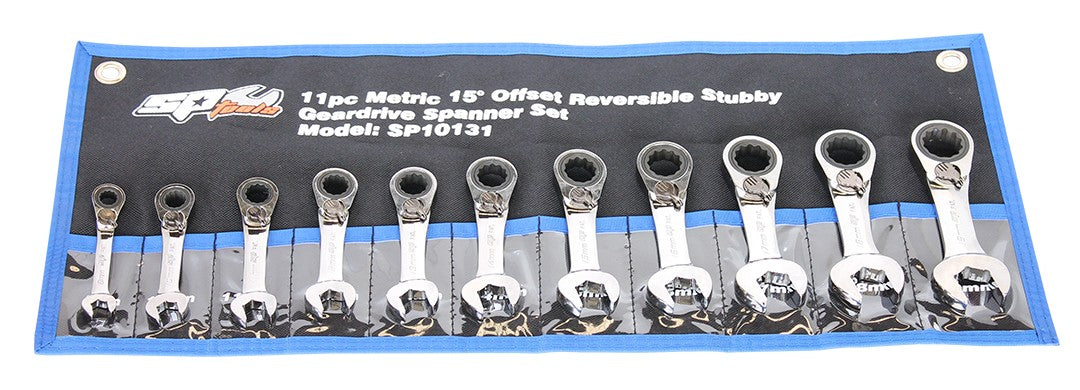 OMSCHAKELBARE RINGRATEL-STEEKSLEUTELSET STUBBY METRISCH 11 DELIG