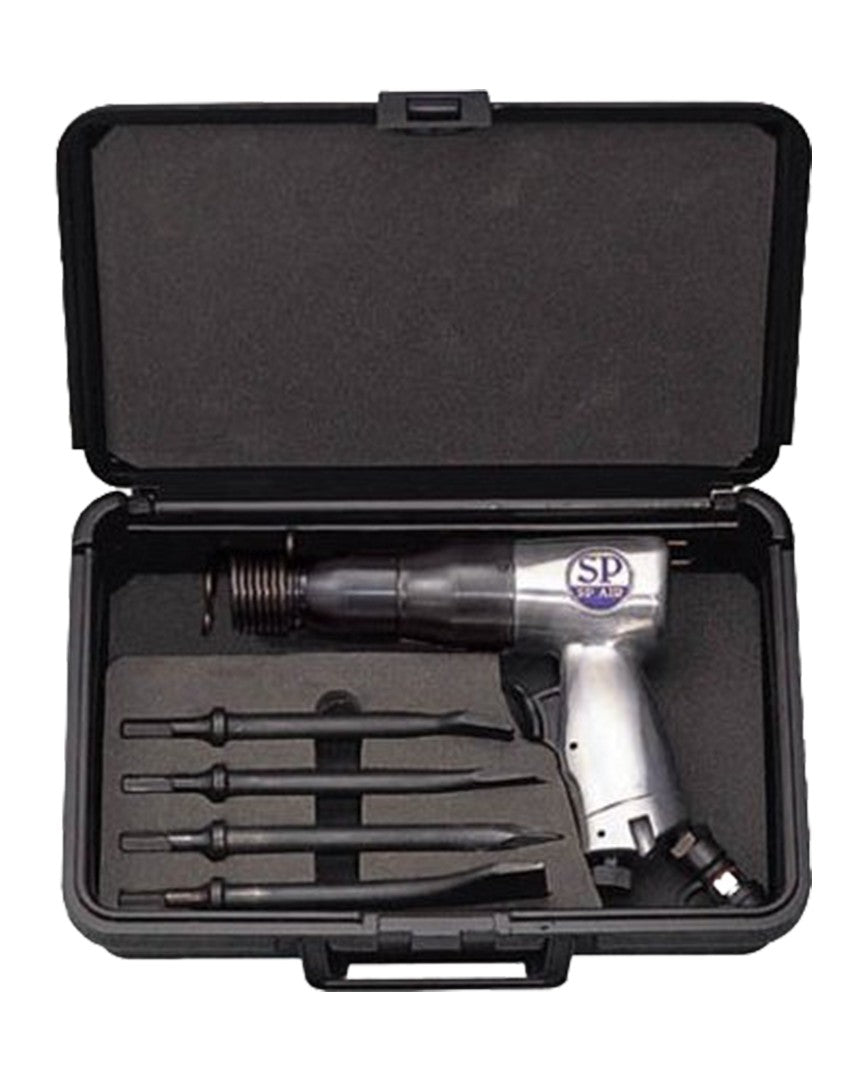 PNEUMATISCHE HAMER KIT MET 4 BEITELS
