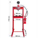 PH3 20 ton hydraulische  werkplaatspers met manometer - Weldingshop