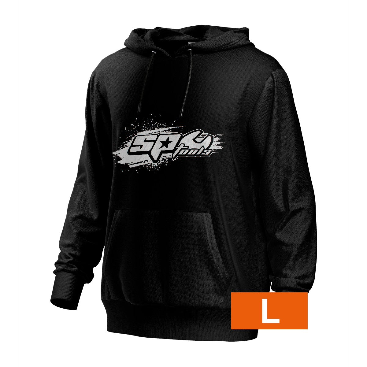 SP HOODIE BLACK AND WHITE SIZE L