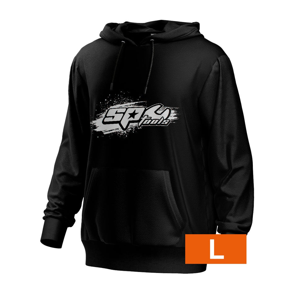 SP HOODIE BLACK AND WHITE SIZE L