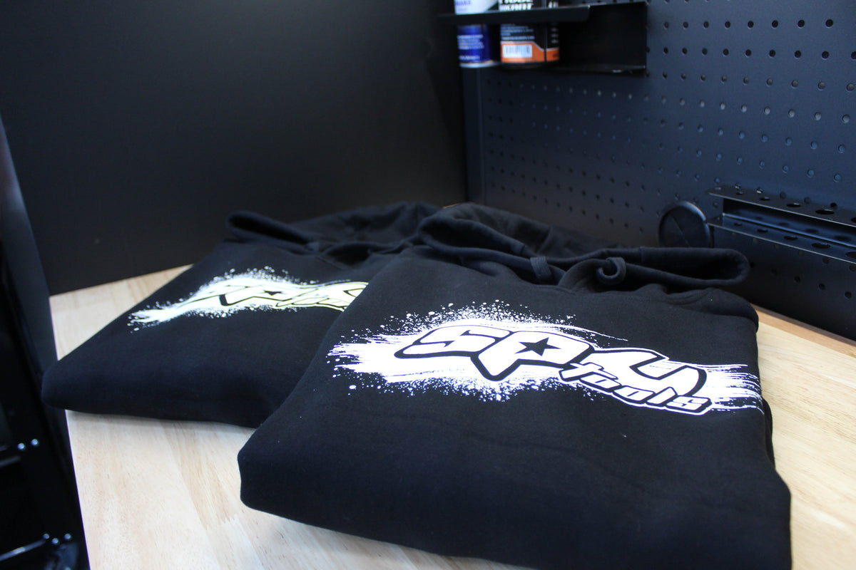 SP HOODIE BLACK AND WHITE SIZE XL
