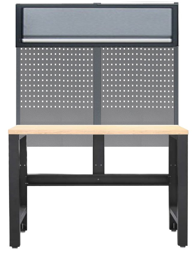 WERKBANK SP WORKSHOP SERIES HOUTEN WERKBLAD + ACHTERWAND & BOVENKAST