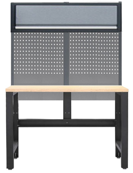 WERKBANK SP WORKSHOP SERIES HOUTEN WERKBLAD + ACHTERWAND & BOVENKAST