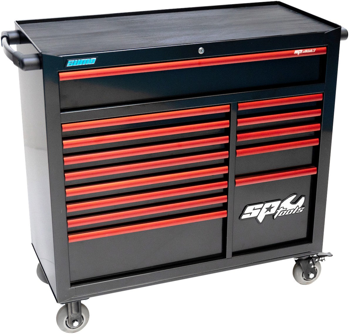 CUSTOM GEREEDSCHAPWAGEN ROOD/ZWART 14 LADEN