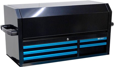 CUSTOM GEREEDSCHAPSKIST ZWART/BLAUW 5 LADEN POWER HUTCH
