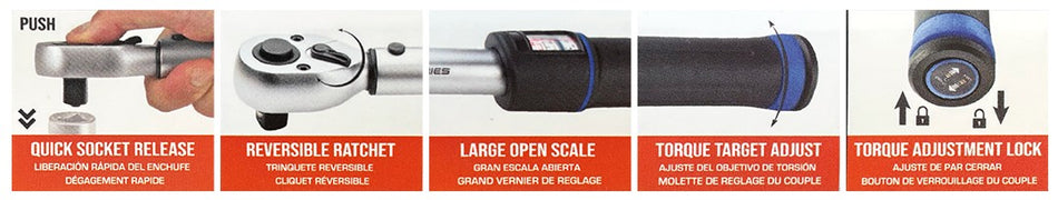 T8 MOMENTSLEUTEL 1/2" 40-200NM
