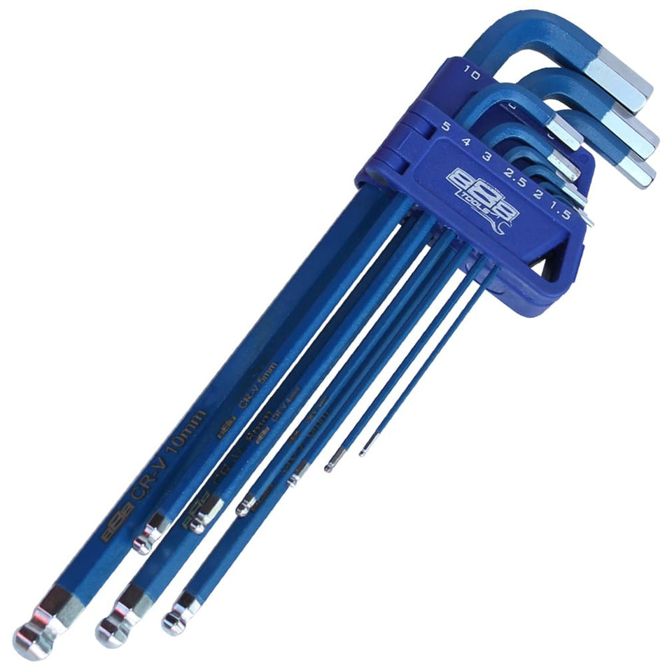 T8 STIFTSLEUTEL SET BINNENZESKANT 9 DELIG (BLAUW)