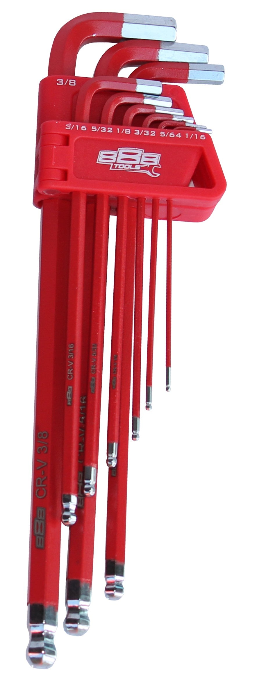 T8 STIFTSLEUTEL SET BINNENZESKANT SAE 9 DELIG (ROOD)