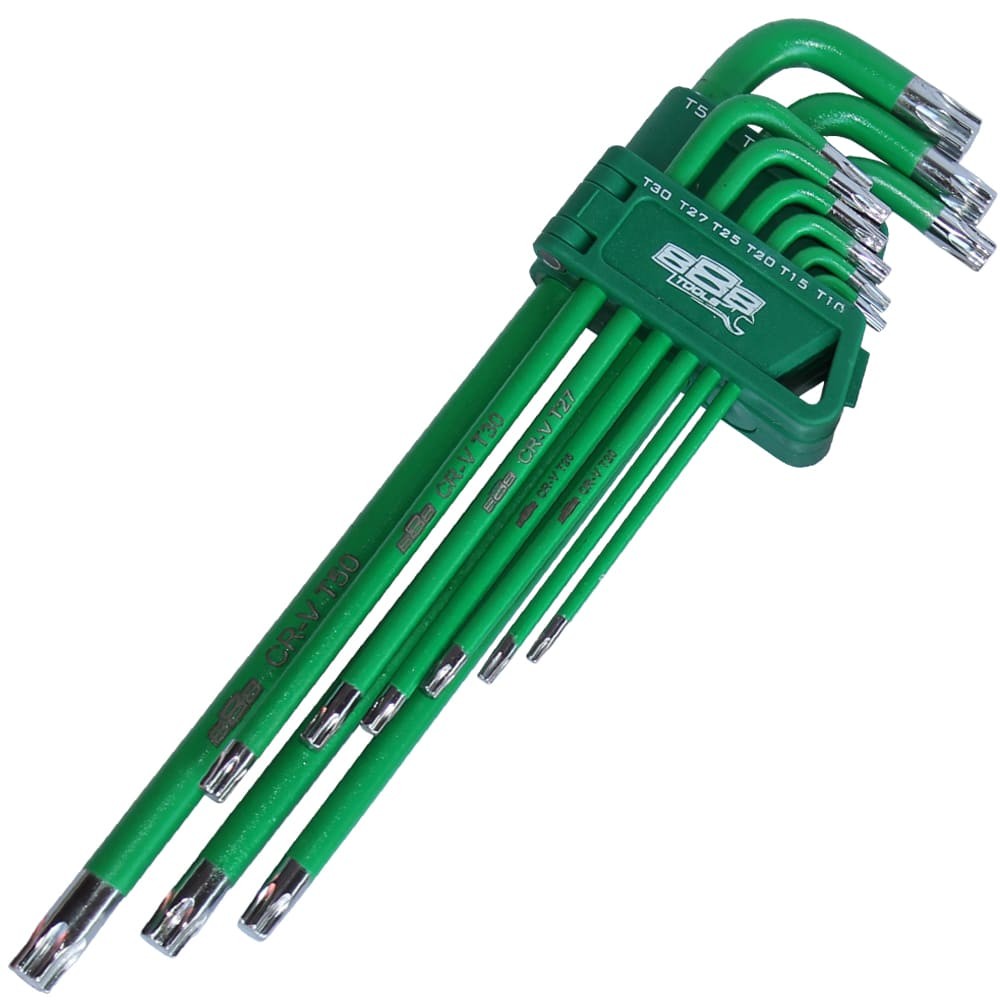 T8 STIFTSLEUTEL SET TORX 9 DELIG (GROEN)