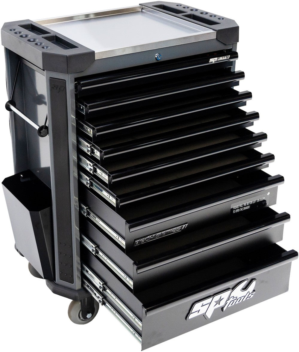 366 DELIGE TOOLKIT IN TECH SERIE GEREEDSCHAPSWAGEN MET 9 LADEN DIAMOND BLACK/ZWART
