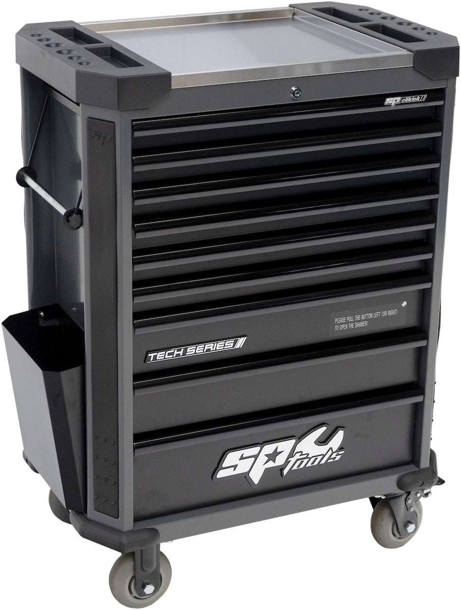 366 DELIGE TOOLKIT IN TECH SERIE GEREEDSCHAPSWAGEN MET 9 LADEN DIAMOND BLACK/ZWART