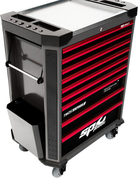 453 DELIGE TOOLKIT IN TECH SERIES GEREEDSCHAPSWAGEN MET 9 LADEN DIAMOND BLACK/RED