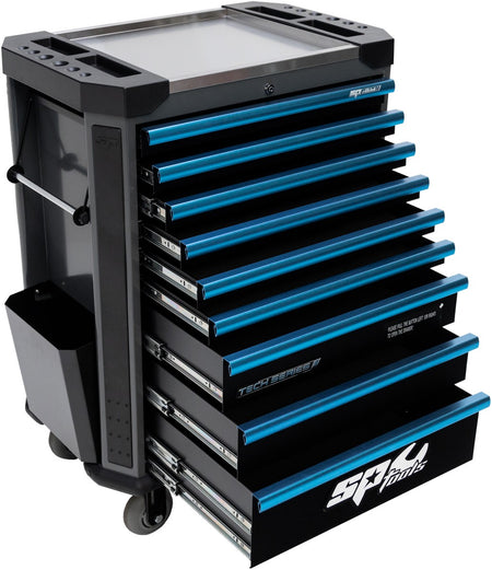 453 DELIGE TOOLKIT IN TECH SERIES GEREEDSCHAPSWAGEN MET 9 LADEN DIAMOND BLACK/BLUE
