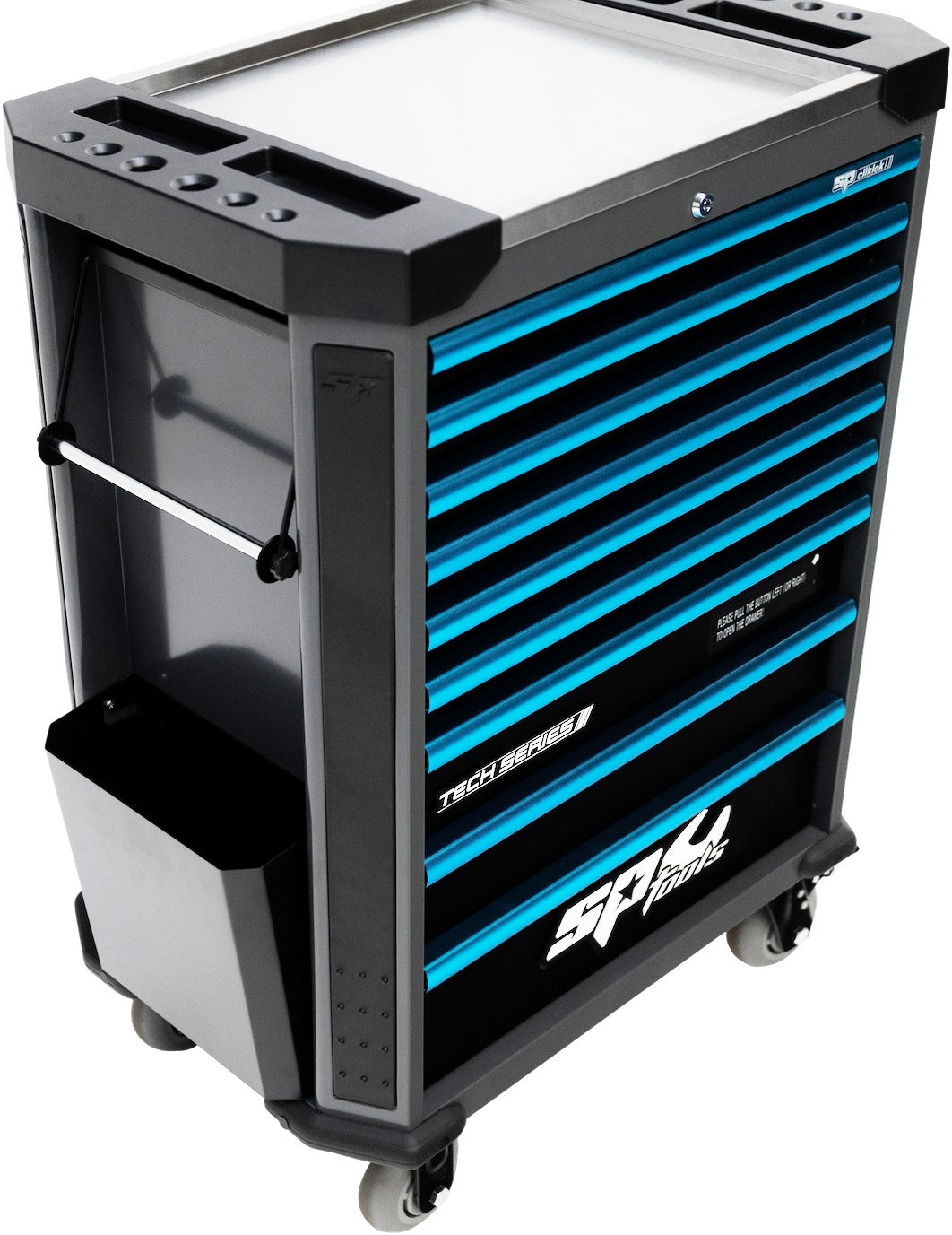 453 DELIGE TOOLKIT IN TECH SERIES GEREEDSCHAPSWAGEN MET 9 LADEN DIAMOND BLACK/BLUE
