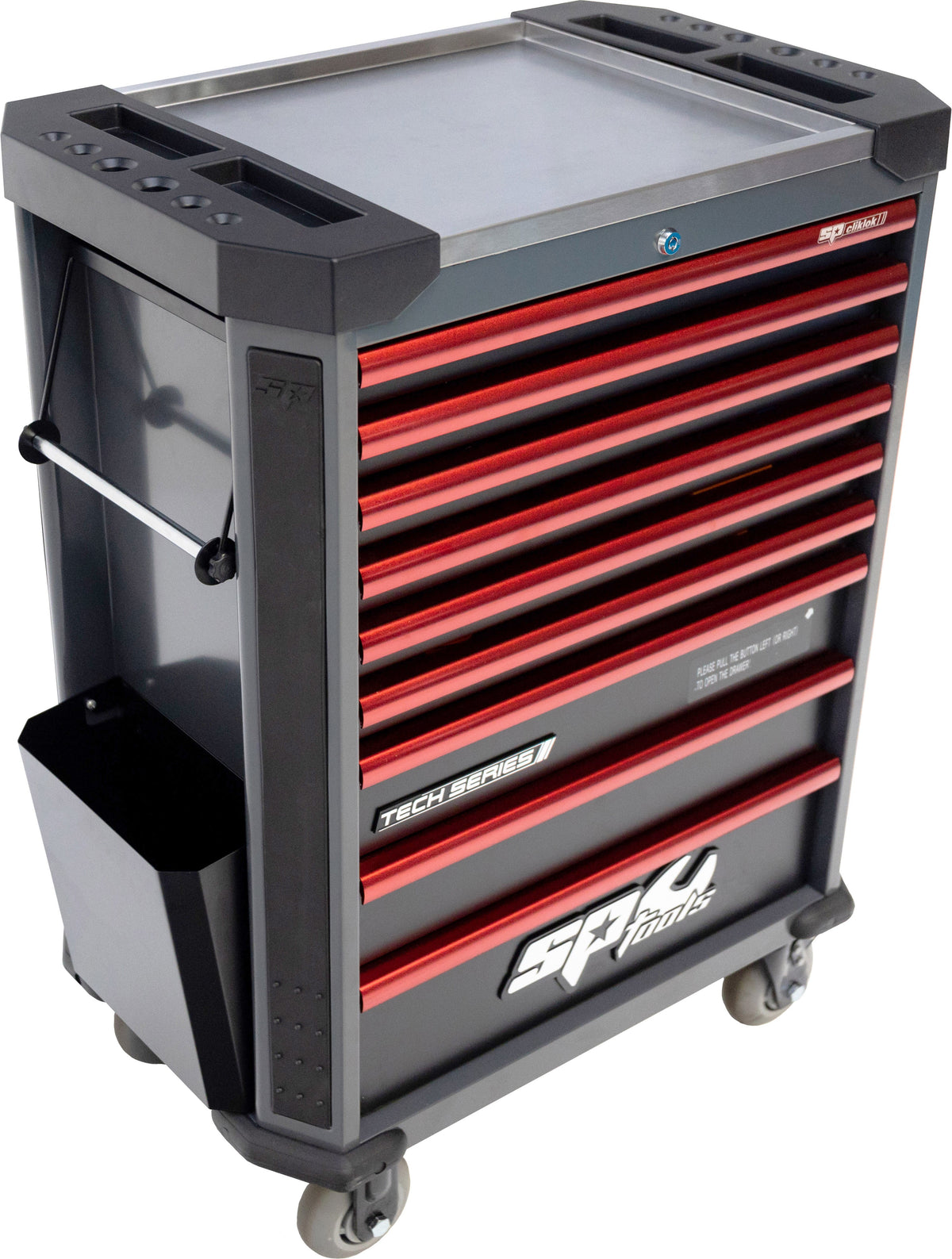 TECH SERIE GEREEDSCHAPWAGEN 9 LADEN DIAMOND BLACK/RED