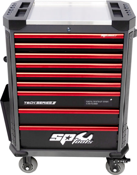 TECH SERIE GEREEDSCHAPWAGEN 9 LADEN DIAMOND BLACK/RED
