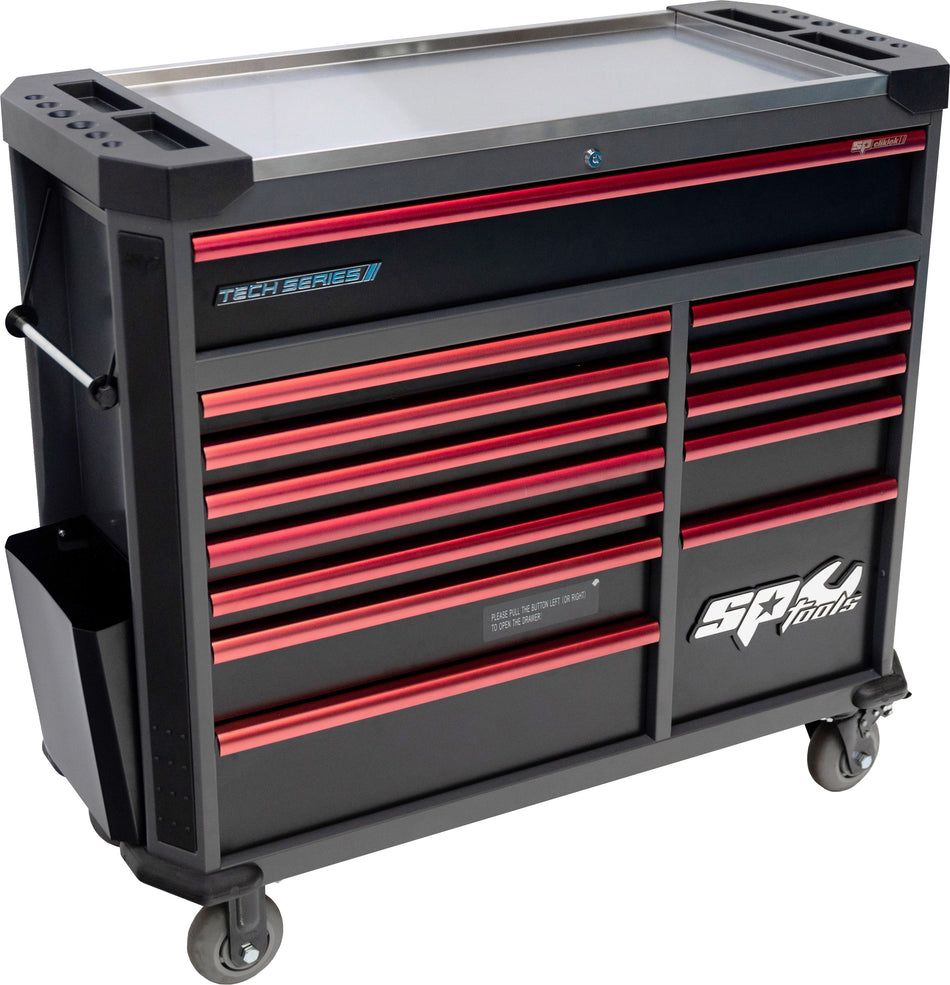 470 DELIGE TOOLKIT IN TECH SERIES GEREEDSCHAPWAGEN 13 LADEN ZWART/ ROOD