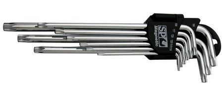 TORX STIFTSLEUTELSET MAGNETISCH 9 DELIG