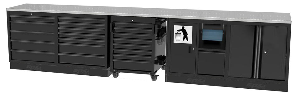 USA WORKSHOP SERIES 8 DELIG LAAG MET RVS WERKBLAD