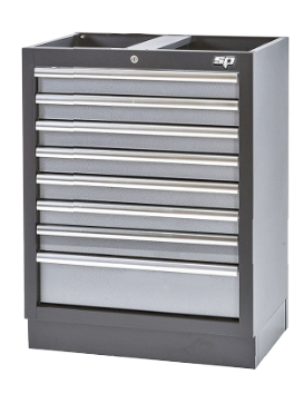 GEREEDSCHAPSKAST ZWART/GRIJS 8 LADEN MET SOFTCLOSE