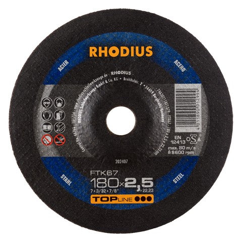 Rhodius FTK67 Doorslijpschijf conventioneel - Weldingshop