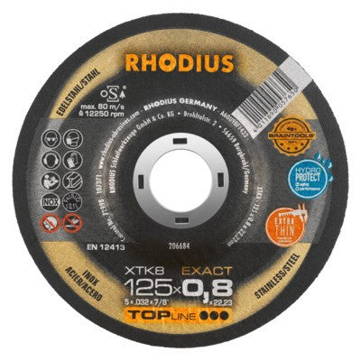 Rhodius XT8 Exact Doorslijpschijf extra dun - Weldingshop
