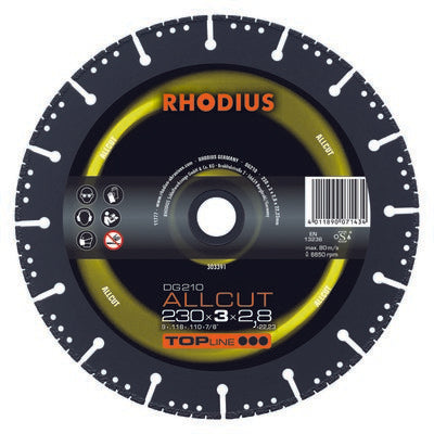 Rhodius DG210 Allcut Diamantdoorslijpschijf - Weldingshop