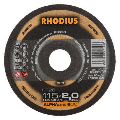 Rhodius FT26 Doorslijpschijf conventioneel - Weldingshop