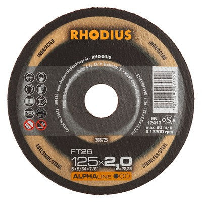Rhodius FT26 Doorslijpschijf conventioneel - Weldingshop