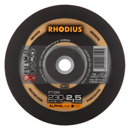 Rhodius FT26 Doorslijpschijf conventioneel - Weldingshop