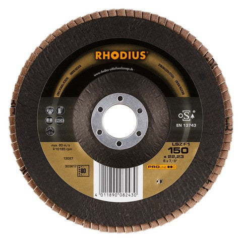 RHODIUS LSA F1 115 x 22.23 mm Stahl-Fächerschleifscheibe Korn 80 (202845 RHODIUS LSA F1 115 x 22.23 mm Stahl-Fächerschleifscheibe Korn 80 (202845