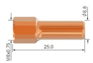 Electrode voor plasmatoorts Jasic CUT80 met PT100 & toorts SCP120 - Weldingshop